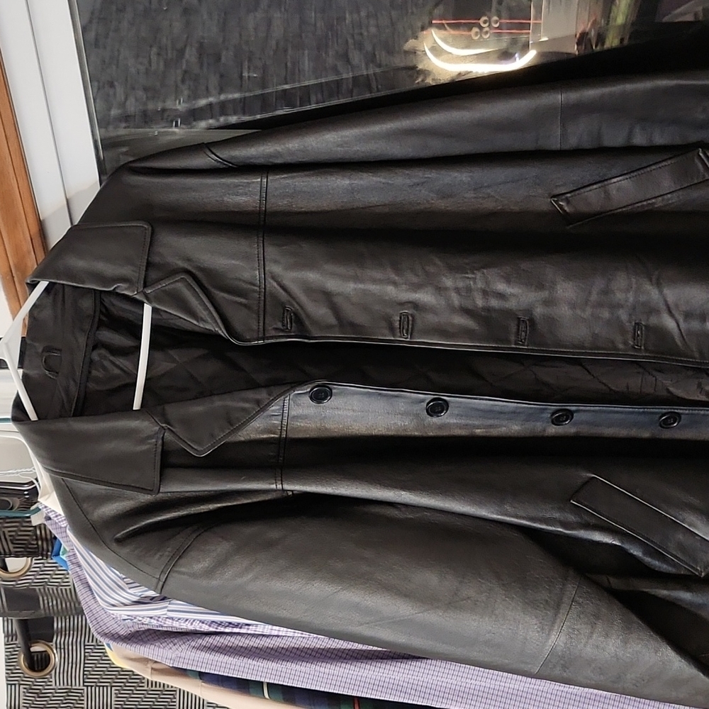 3xl leather coat